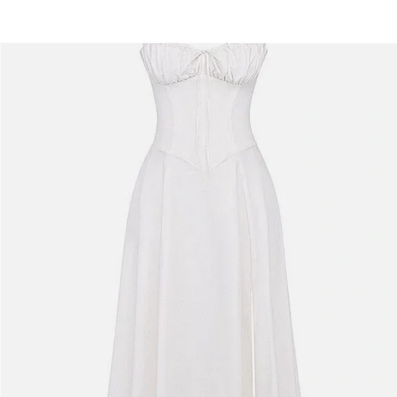 House of CB Carmen White Bustier Sundress  PLUS CUP nwot - Picture 6 of 6